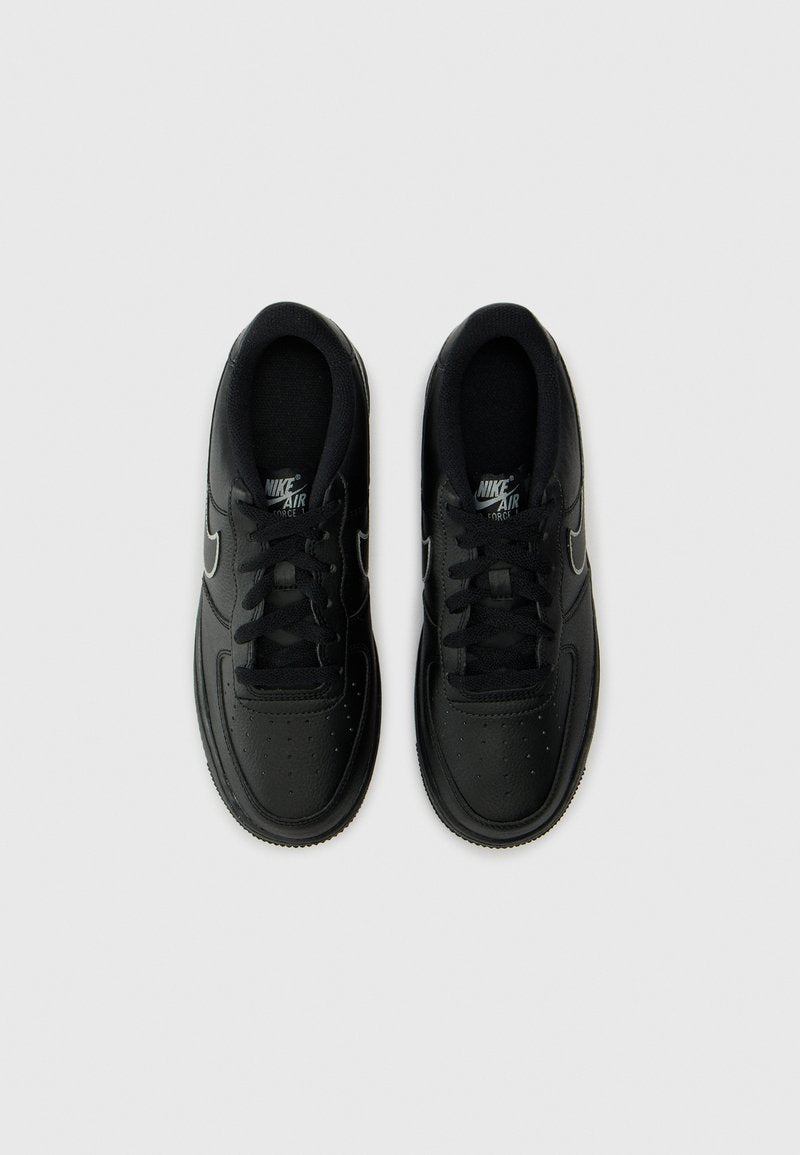 Nike Air Force 1 Unisex Youth Trainers, Black/Light Grey, Classic Style