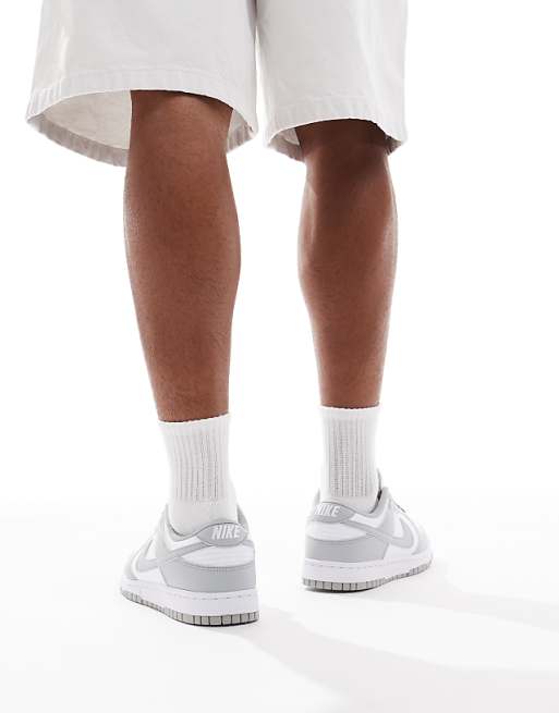 Nike Dunk Low Retro Unisex White & Grey Sneakers: Iconic Style, Cushioned Comfort